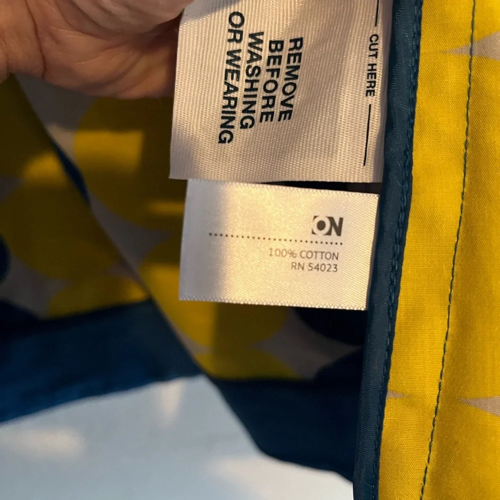 Old Navy Blue 3 Button 100% Cotton Classic Front Pockets Trench Coat XL Preppy - Picture 12 of 13